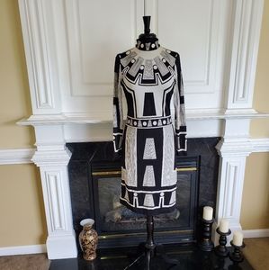 VINTAGE PAGANNE KNEE LENGTH COLUMN DRESS